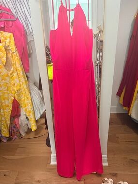 Polo by Ralph Lauren Hot Pink Halter Jumpsuit